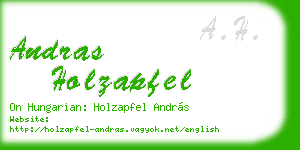 andras holzapfel business card